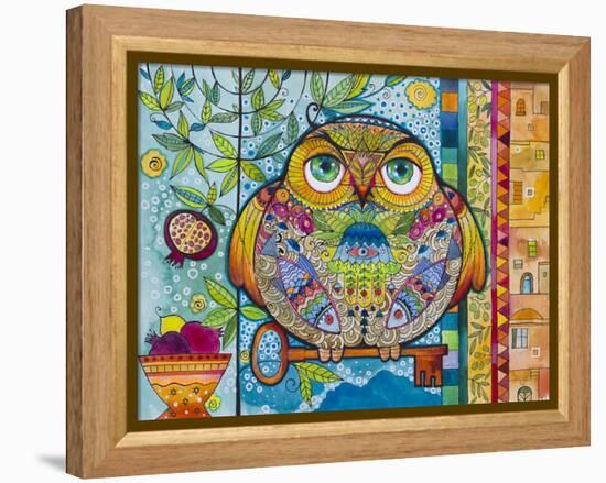 Judaica Folk Owl-Oxana Zaika-Framed Premier Image Canvas