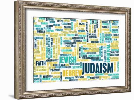 Judaism or Jewish Religion as a Concept-kentoh-Framed Art Print