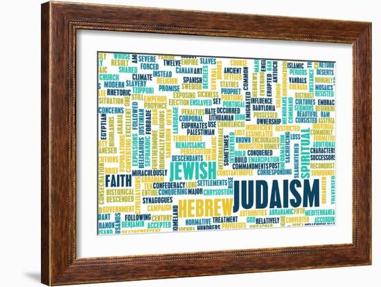 Judaism or Jewish Religion as a Concept-kentoh-Framed Art Print