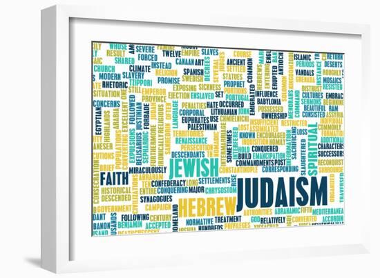 Judaism or Jewish Religion as a Concept-kentoh-Framed Art Print