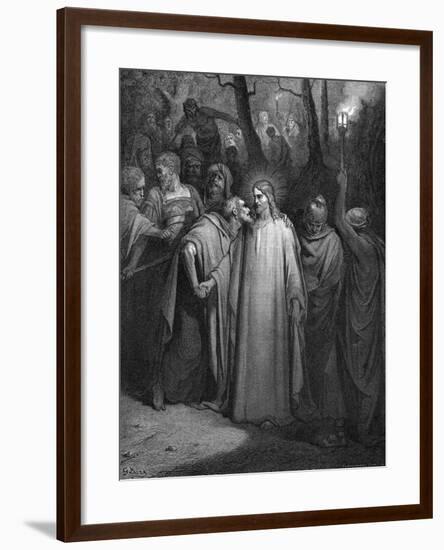 Judas Betraying Christ with a Kiss, 1866-Gustave Doré-Framed Giclee Print