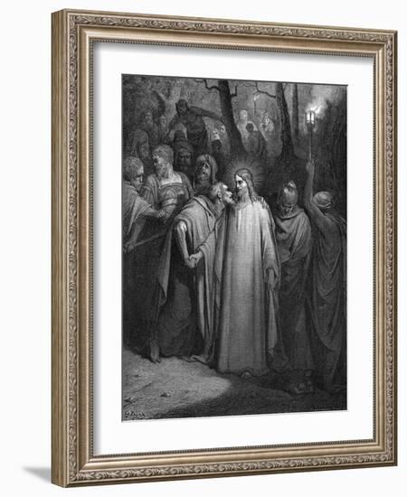 Judas Betraying Christ with a Kiss, 1866-Gustave Doré-Framed Giclee Print