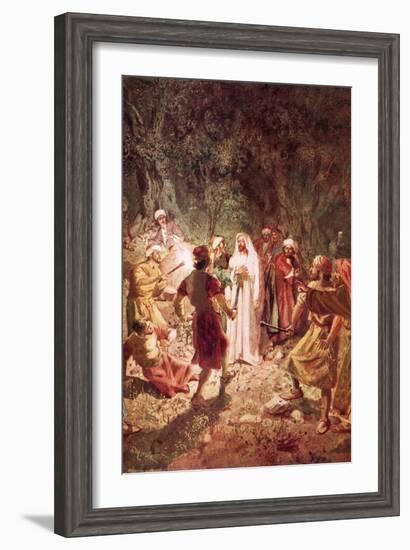 Judas Betraying Jesus with a Kiss, in the Garden of Gethsemane-William Brassey Hole-Framed Giclee Print