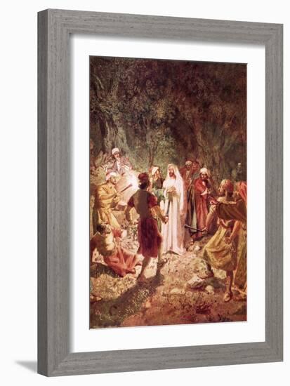 Judas Betraying Jesus with a Kiss, in the Garden of Gethsemane-William Brassey Hole-Framed Giclee Print