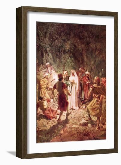 Judas Betraying Jesus with a Kiss, in the Garden of Gethsemane-William Brassey Hole-Framed Giclee Print