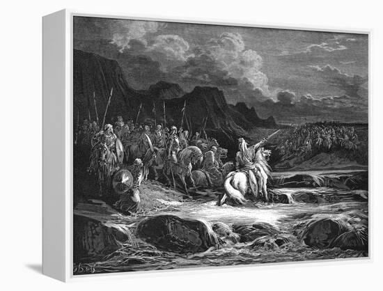 Judas Maccabaeus Leading Jewish Army into Battle-null-Framed Premier Image Canvas