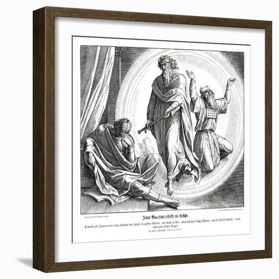 Judas the Maccabee receives a golden sword-Julius Schnorr von Carolsfeld-Framed Giclee Print