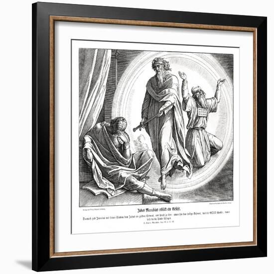 Judas the Maccabee receives a golden sword-Julius Schnorr von Carolsfeld-Framed Giclee Print