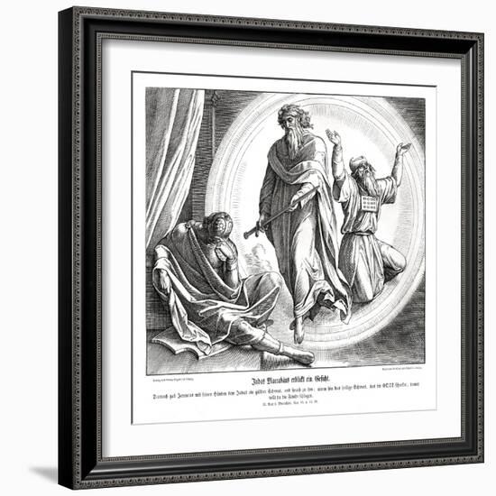 Judas the Maccabee receives a golden sword-Julius Schnorr von Carolsfeld-Framed Giclee Print