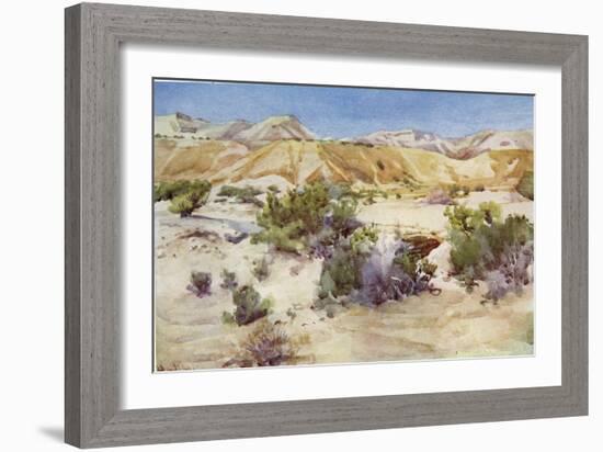 Judean desert in the Holy Land c1910-Harold Copping-Framed Giclee Print