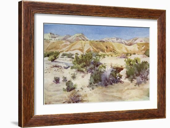 Judean desert in the Holy Land c1910-Harold Copping-Framed Giclee Print