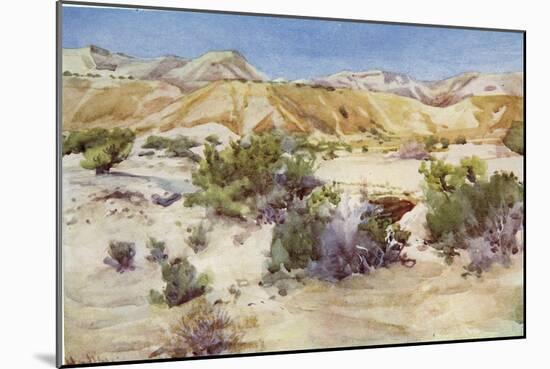 Judean desert in the Holy Land c1910-Harold Copping-Mounted Giclee Print