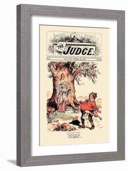 Judge: Columbia's Plea-null-Framed Art Print