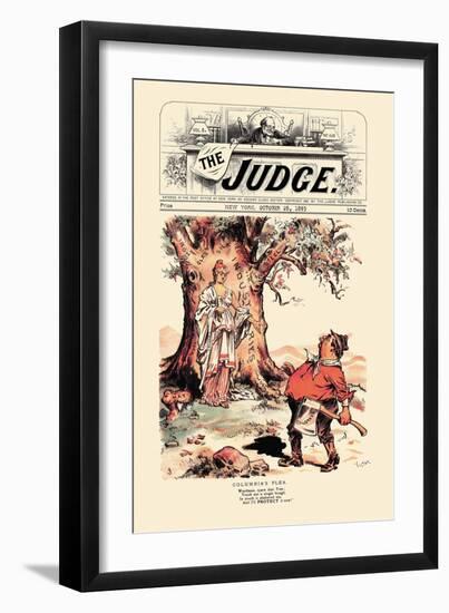 Judge: Columbia's Plea-null-Framed Art Print