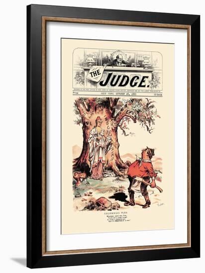 Judge: Columbia's Plea-null-Framed Art Print