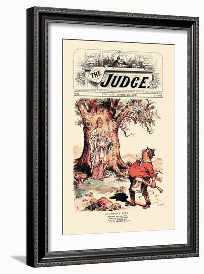 Judge: Columbia's Plea-null-Framed Art Print