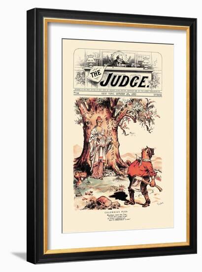 Judge: Columbia's Plea-null-Framed Art Print