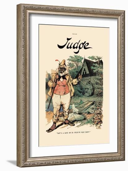 Judge: Dar's a Lock on de Chick'n Coop Door!-null-Framed Art Print