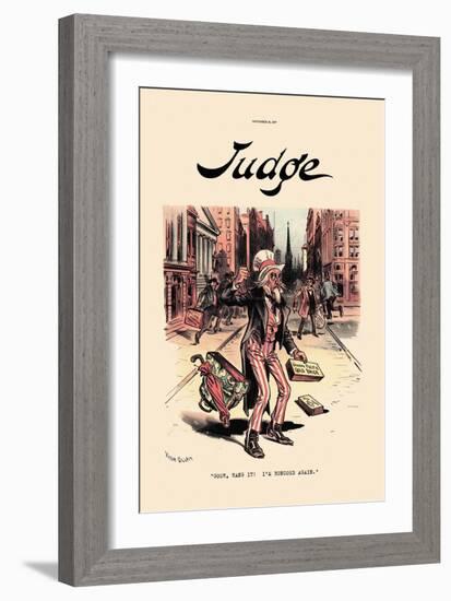 Judge: Gosh, Hang It! I'm Buncoed Again.-null-Framed Art Print