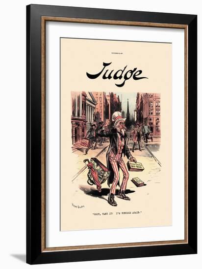 Judge: Gosh, Hang It! I'm Buncoed Again.-null-Framed Art Print