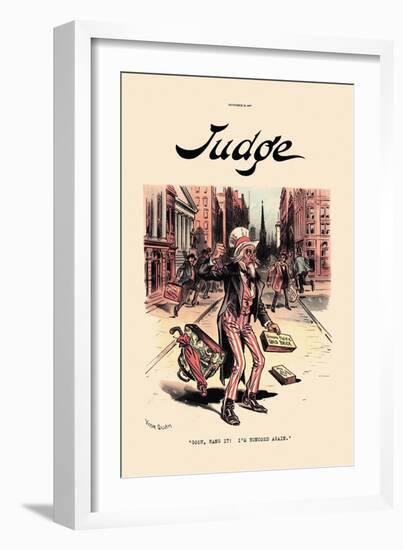 Judge: Gosh, Hang It! I'm Buncoed Again.-null-Framed Art Print