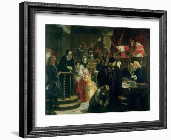 Judge Jeffries (1648-89) Hurling Abuse at Richard Baxter (1615-91) at His Trial-Edward Matthew Ward-Framed Giclee Print