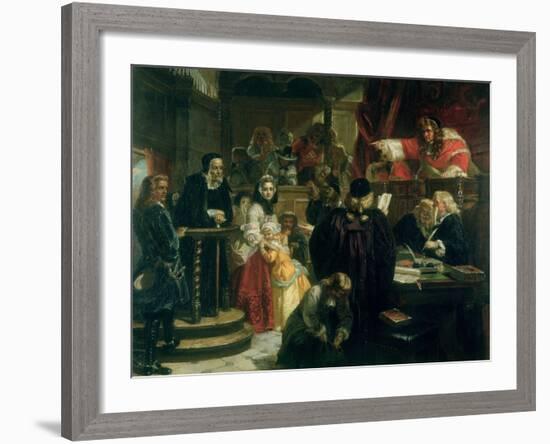 Judge Jeffries (1648-89) Hurling Abuse at Richard Baxter (1615-91) at His Trial-Edward Matthew Ward-Framed Giclee Print