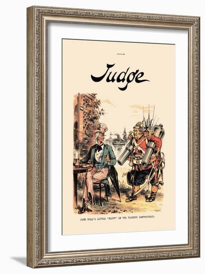 Judge: John Bull's Little Bluff in the Fishery Controversy-null-Framed Art Print