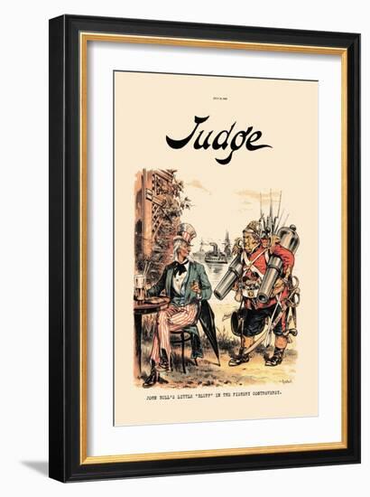 Judge: John Bull's Little Bluff in the Fishery Controversy-null-Framed Art Print