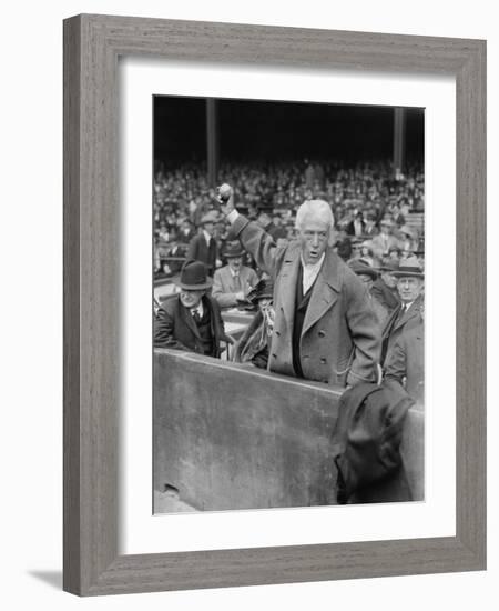 Judge Kenesaw Mountain Landis, Commissioner of Baseball Opening a Game, 1924-null-Framed Premium Photographic Print