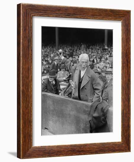 Judge Kenesaw Mountain Landis, Commissioner of Baseball Opening a Game, 1924-null-Framed Premium Photographic Print