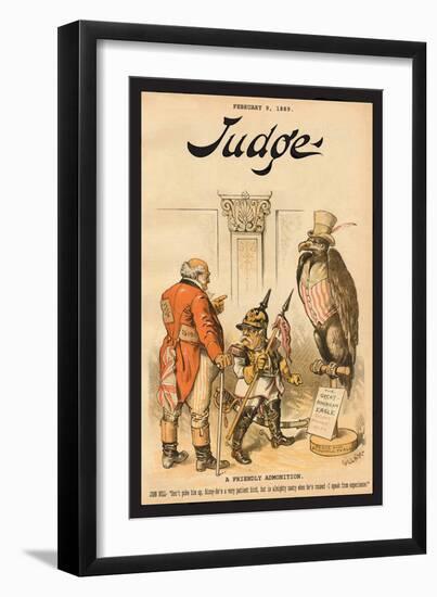 Judge Magazine: A Friendly Admonition-Bernhard Gillam-Framed Art Print