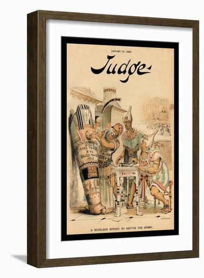Judge Magazine: A Hopeless Effort to Revive the Mummy-Grant Hamilton-Framed Art Print