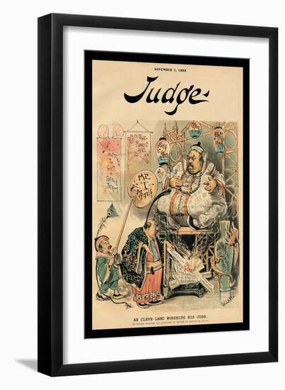 Judge Magazine: Ah Cleveland Worships His Joss-Bernhard Gillam-Framed Art Print