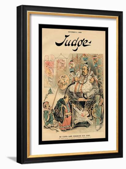 Judge Magazine: Ah Cleveland Worships His Joss-Bernhard Gillam-Framed Art Print