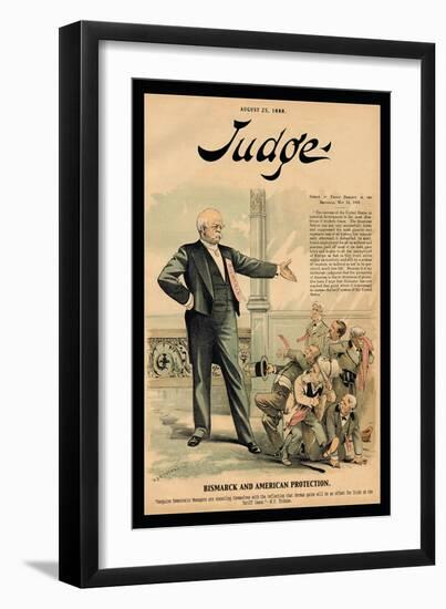 Judge Magazine: Bismarck and American Protection-Grant Hamilton-Framed Art Print