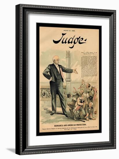 Judge Magazine: Bismarck and American Protection-Grant Hamilton-Framed Art Print