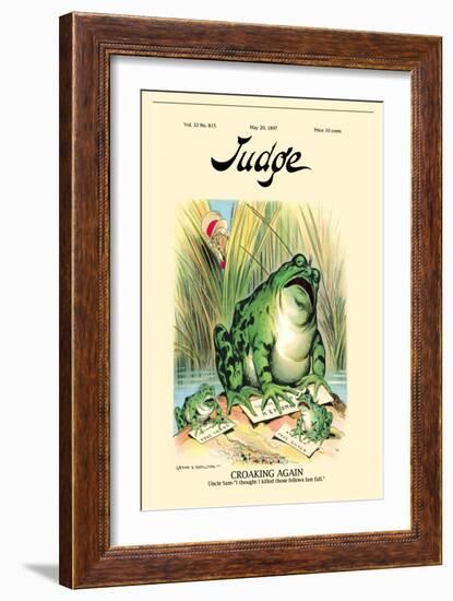 Judge Magazine: Croaking Again-Grant Hamilton-Framed Art Print