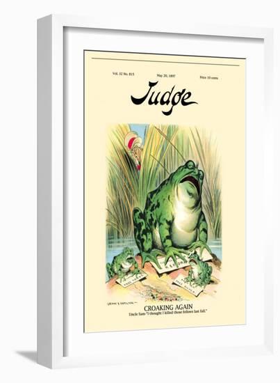 Judge Magazine: Croaking Again-Grant Hamilton-Framed Art Print