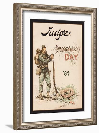 Judge Magazine: Decoration Day '89-null-Framed Art Print