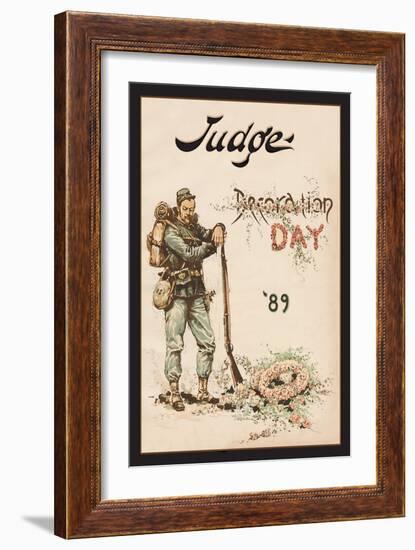 Judge Magazine: Decoration Day '89-null-Framed Art Print