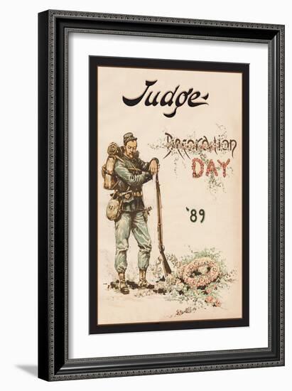 Judge Magazine: Decoration Day '89-null-Framed Art Print