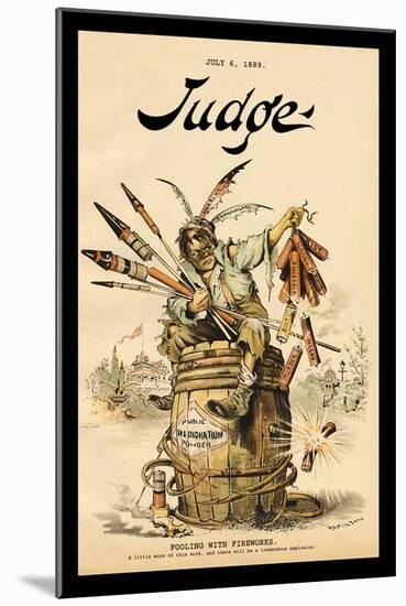 Judge Magazine: Fooling with Fireworks-Grant Hamilton-Mounted Art Print