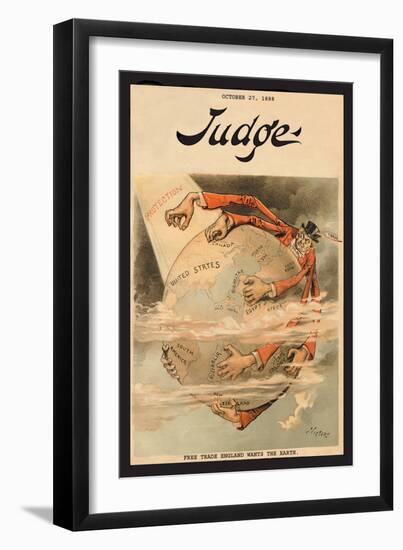 Judge Magazine: Free Trade England Wants the Earth-null-Framed Art Print