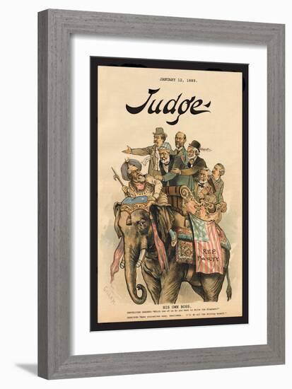 Judge Magazine: His Own Boss-Bernhard Gillam-Framed Art Print