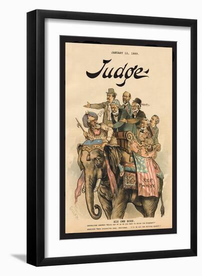 Judge Magazine: His Own Boss-Bernhard Gillam-Framed Art Print