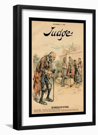 Judge Magazine: The Democratic Rip Van Winkle-null-Framed Art Print