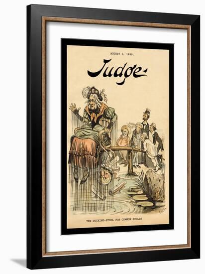 Judge Magazine: The Ducking-Stool for Common Scolds-Bernhard Gillam-Framed Art Print