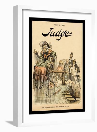 Judge Magazine: The Ducking-Stool for Common Scolds-Bernhard Gillam-Framed Art Print