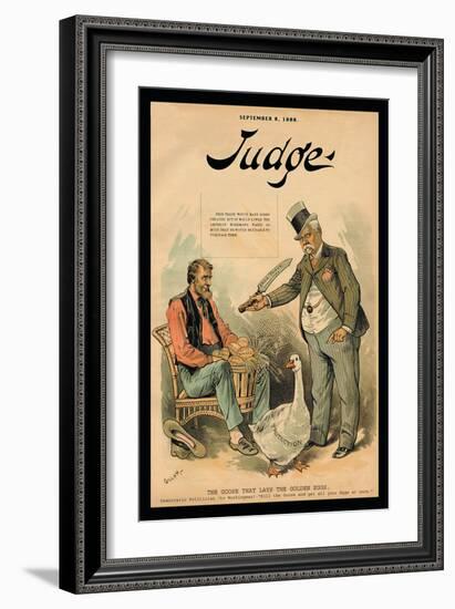 Judge Magazine: The Goose That Lays the Golden Eggs-Bernhard Gillam-Framed Art Print